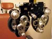 Vision testing at Northcenter Eye Care